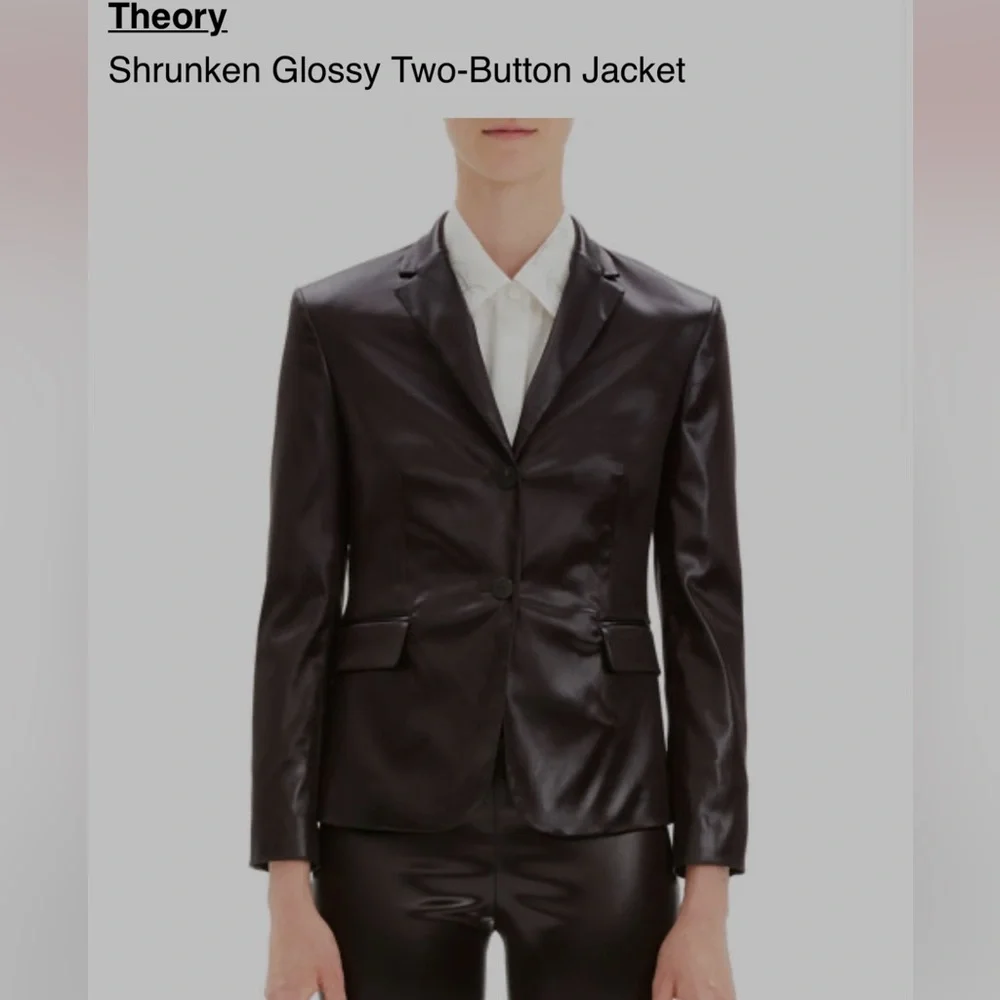 Theory classic shrunken jacket mink brown - Picture 5 of 8